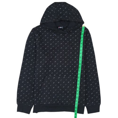 Womens UK Size M Fila Black Pullover Hoodie