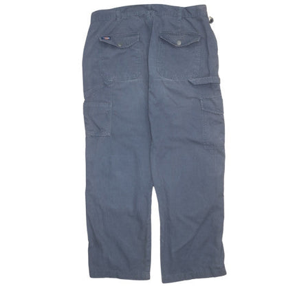 Dickies Men’s Blue Cargo Workwear Cotton Trousers Size 44 Relaxed Fit