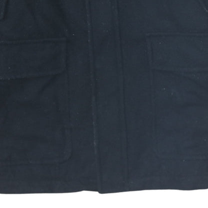 Lacoste Men’s Black Wool Blend Mid-Length Winter Coat Size 52 (42in)