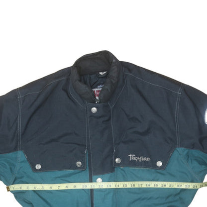 Treasure Men's XL Green Motorcycle Jacket Belted Outdoor Windproof