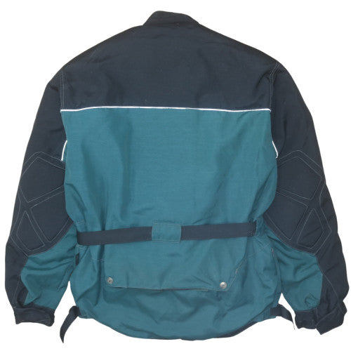 Treasure Men's XL Green Motorcycle Jacket Belted Outdoor Windproof