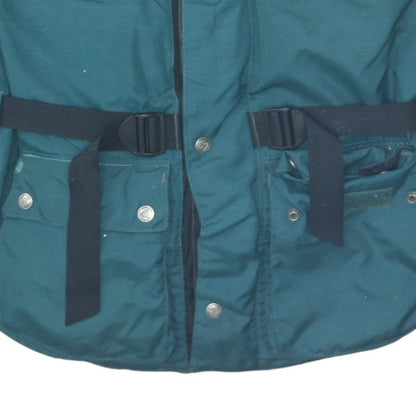 Treasure Men's XL Green Motorcycle Jacket Belted Outdoor Windproof