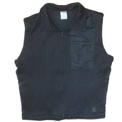 Nike Men's Black Sleeveless Fleece Zip Activewear Jacket Size S