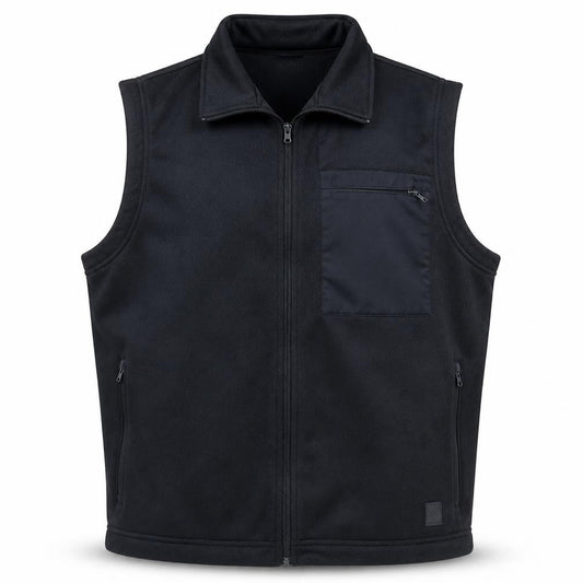 Nike Men's Black Sleeveless Fleece Zip Activewear Jacket Size S