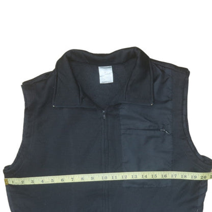 Nike Men's Black Sleeveless Fleece Zip Activewear Jacket Size S