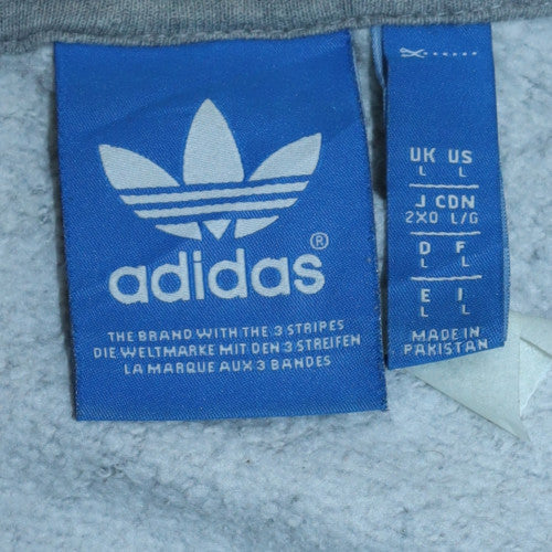 Mens UK Size L Adidas Grey Pullover Hoodie