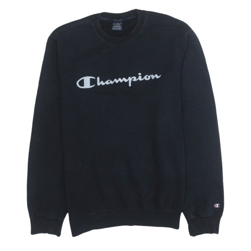 Mens UK Size XL Champion Black Pullover Sweatshirt