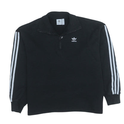 Womens UK Size 10 Adidas Black Pullover Sweatshirt