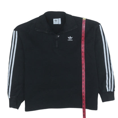 Womens UK Size 10 Adidas Black Pullover Sweatshirt