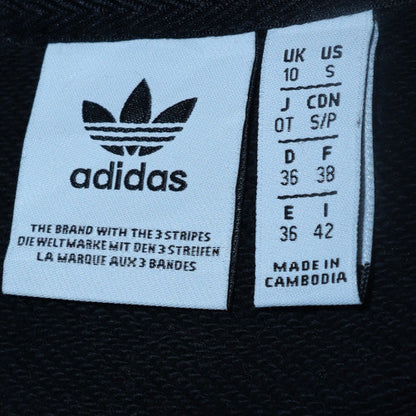 Womens UK Size 10 Adidas Black Pullover Sweatshirt