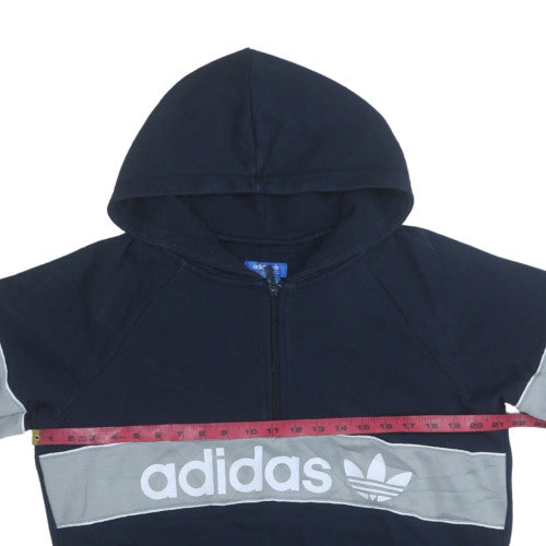 Womens UK Size 10 Adidas Blue Pullover Hoodie