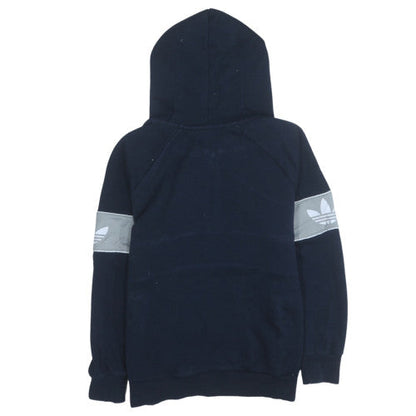 Womens UK Size 10 Adidas Blue Pullover Hoodie