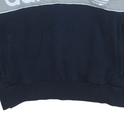 Womens UK Size 10 Adidas Blue Pullover Hoodie
