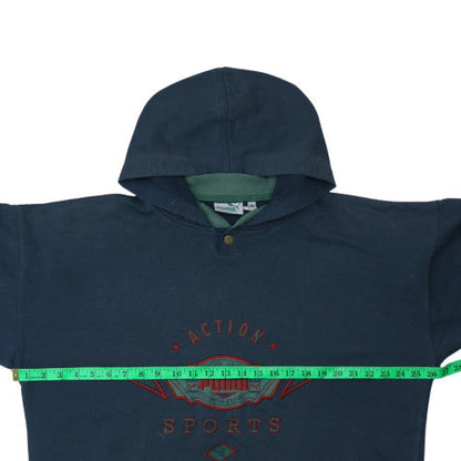 Mens UK Size XL Puma Blue Pullover Hoodie