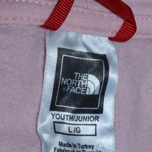 The North Face Girls Pink Cotton Pullover Hoodie L Youth Size Sweatshirt