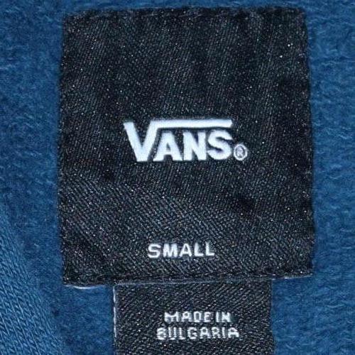 Mens UK Size S Vans Blue Pullover Hoodie