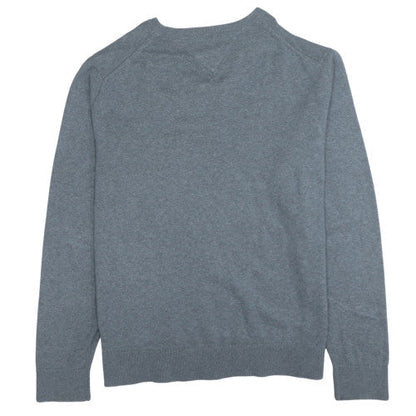 Tommy Hilfiger Men's Grey 2XL V-Neck Cotton Jumper