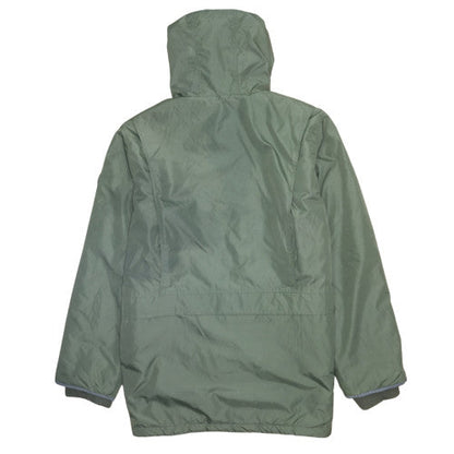 Timberland Men’s Green Hooded Parka Jacket L Nylon Water Resistant