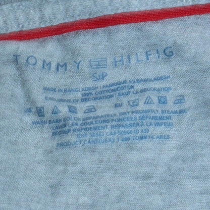 Tommy Hilfiger Men's Grey V-Neck Cotton T-Shirt Size S