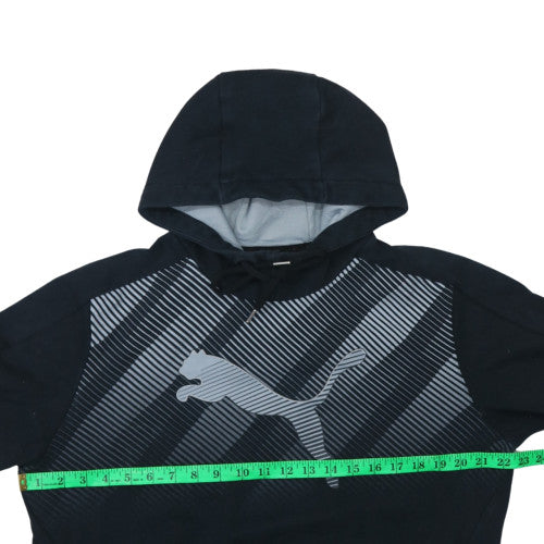 Mens UK Size M Puma Black Pullover Hoodie