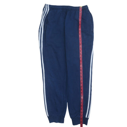 Adidas Mens Navy Blue Jogger Sweatpants L Elastic Waist Classic Style