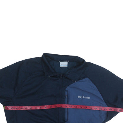 Mens UK Size XL Columbia Blue Henley Sweatshirt