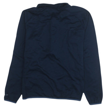 Mens UK Size XL Columbia Blue Henley Sweatshirt