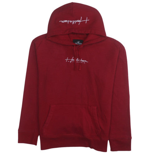 Mens UK Size S Hollister Red Pullover Hoodie