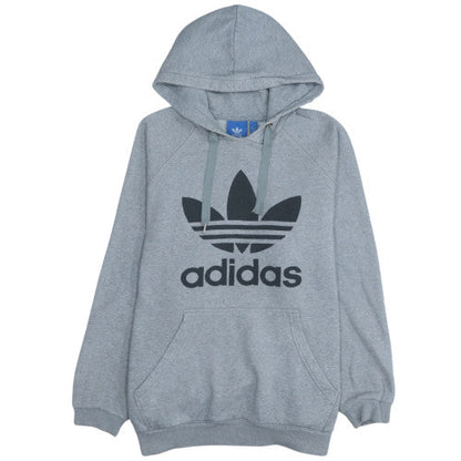 Mens UK Size L Adidas Grey Pullover Hoodie