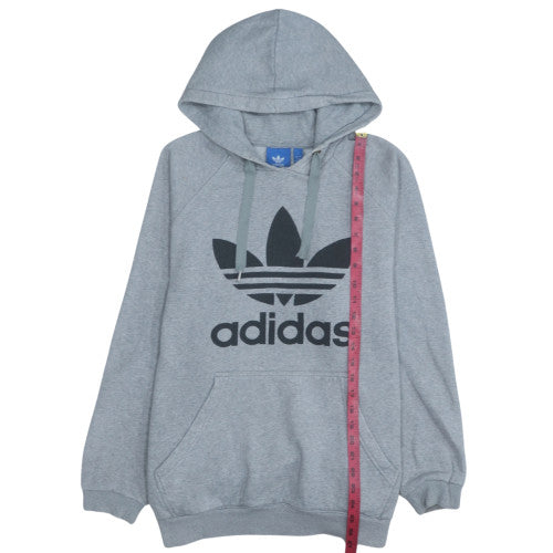 Mens UK Size L Adidas Grey Pullover Hoodie