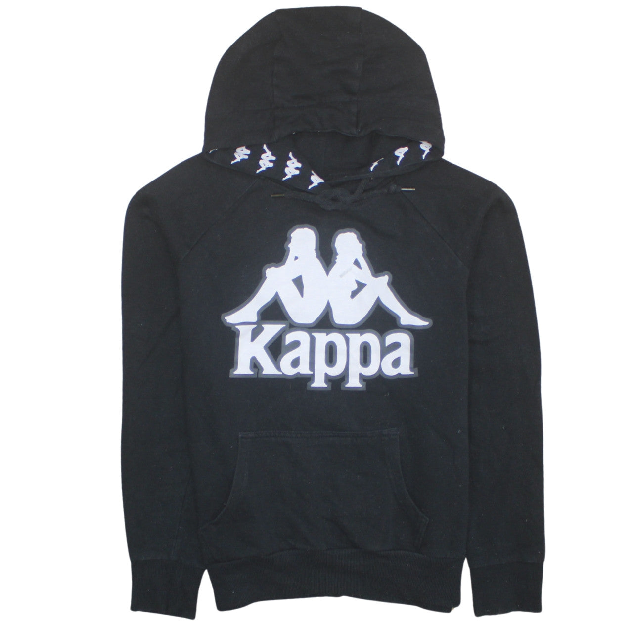 Womens UK Size S Kappa Black Pullover Hoodie