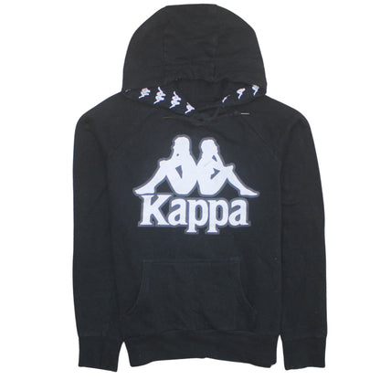 Womens UK Size S Kappa Black Pullover Hoodie
