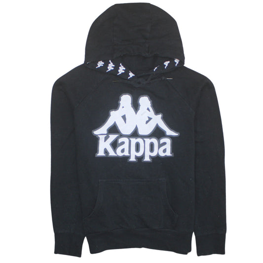 Womens UK Size S Kappa Black Pullover Hoodie
