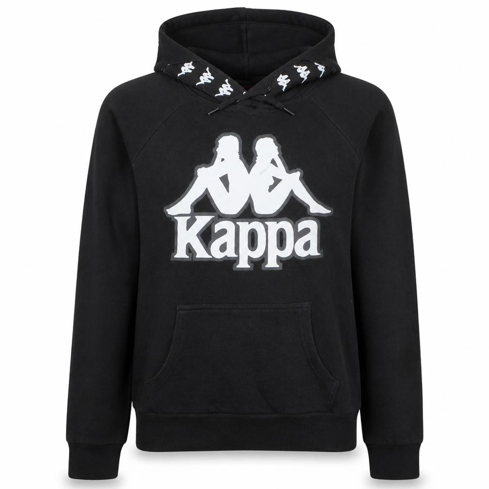 Womens UK Size S Kappa Black Pullover Hoodie