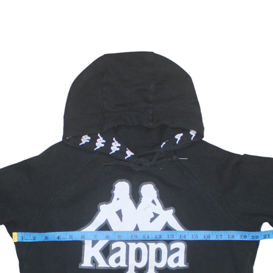 Womens UK Size S Kappa Black Pullover Hoodie