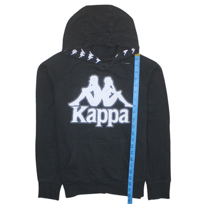 Womens UK Size S Kappa Black Pullover Hoodie