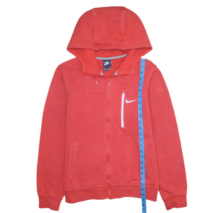 Womens UK Size S Nike Red Full Zip Hoodie