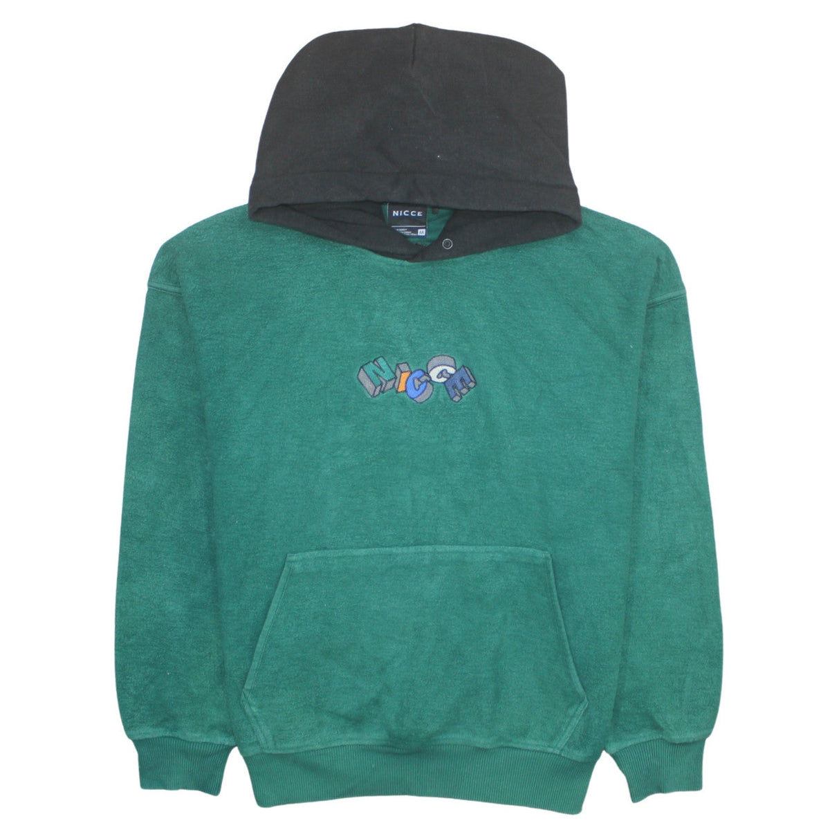 Mens UK Size M Nicce Green Pullover Hoodie