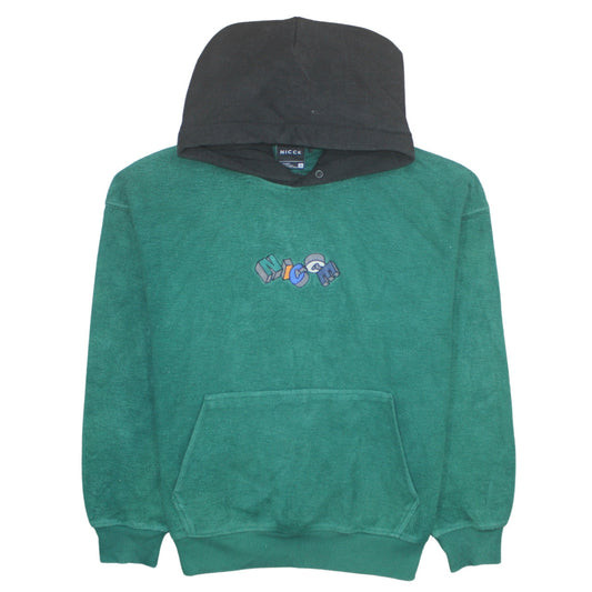 Mens UK Size M Nicce Green Pullover Hoodie