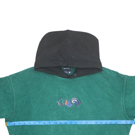 Mens UK Size M Nicce Green Pullover Hoodie