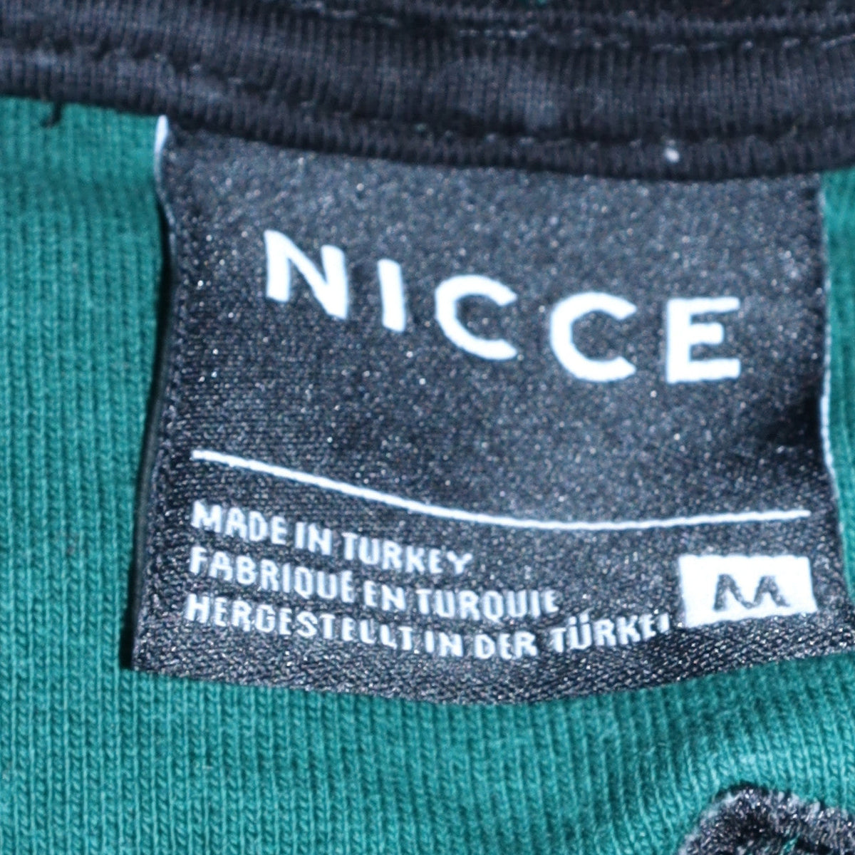 Mens UK Size M Nicce Green Pullover Hoodie