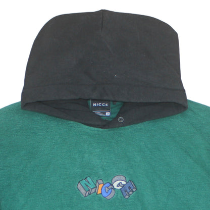 Mens UK Size M Nicce Green Pullover Hoodie