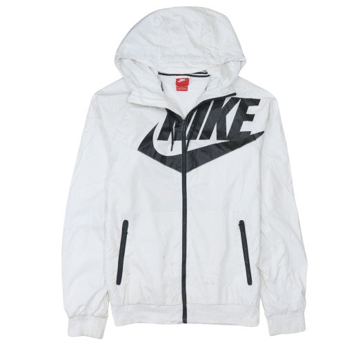 Womens UK Size S Nike White Full Zip Hoodie