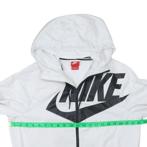Womens UK Size S Nike White Full Zip Hoodie