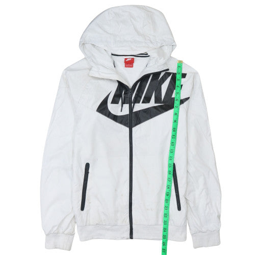 Womens UK Size S Nike White Full Zip Hoodie