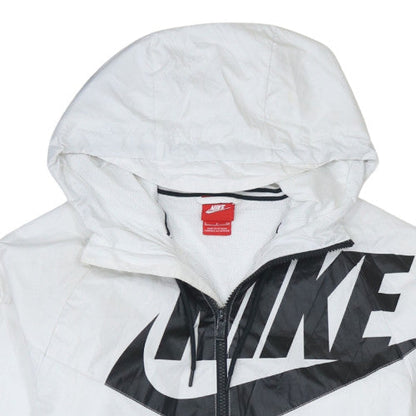 Womens UK Size S Nike White Full Zip Hoodie