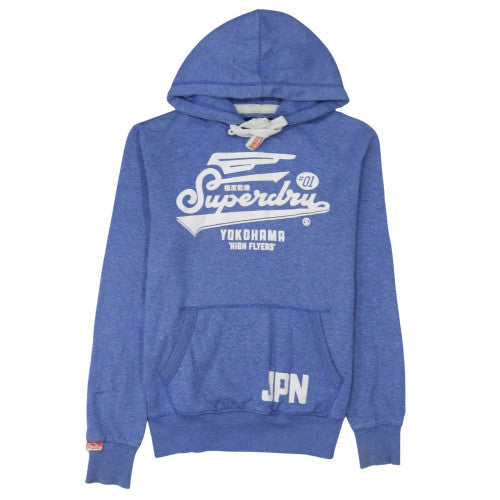 Mens UK Size M Superdry Blue Pullover Hoodie