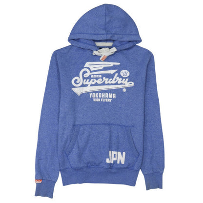 Mens UK Size M Superdry Blue Pullover Hoodie