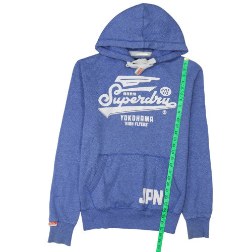Mens UK Size M Superdry Blue Pullover Hoodie
