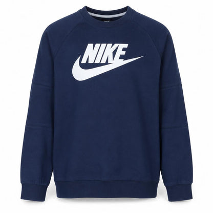 Nike Boys Blue XL Crew Neck Pullover Sweatshirt with Logo Print